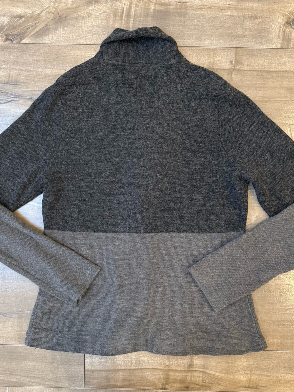 Fenn Wright Manson Womens Large Knit Cardigan Grey Colorblock Button Front - Picture 2 of 7